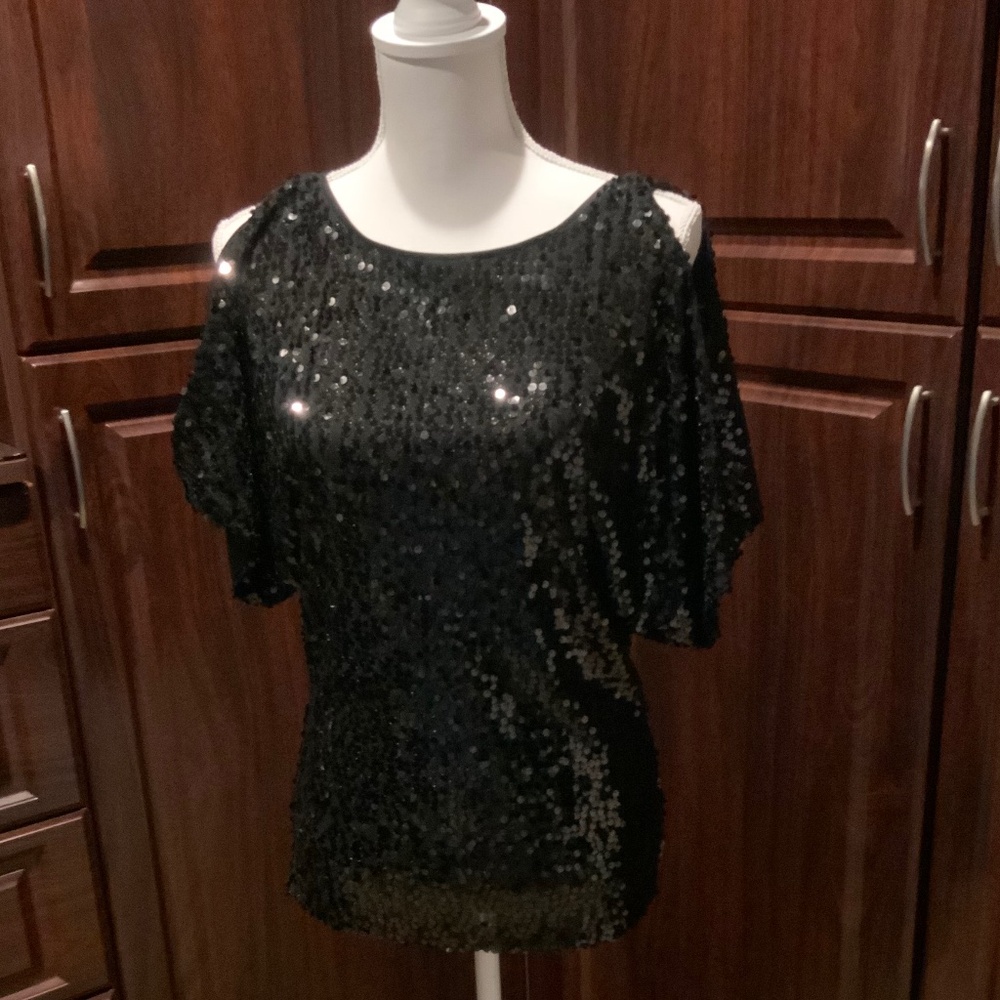 Adrianna Papell Sequined Top Size 8